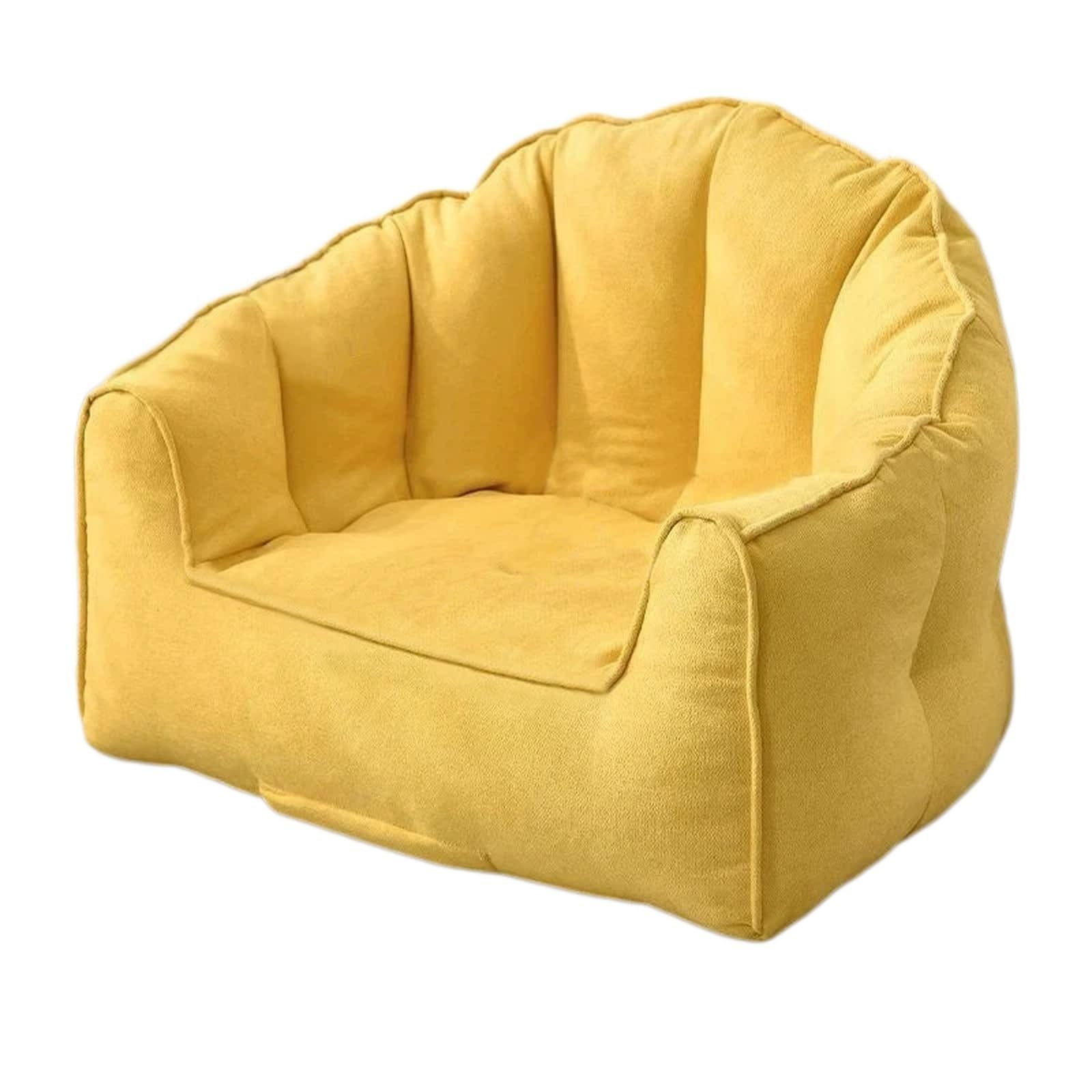 WQQYU6HKF sofa chair Lazy Sofa for Living Room Sleep & Lie Bean Bag Tatami Floor Chair Nesting living room chair(Yellow)