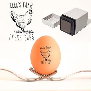 Personalized Stamps Chicken Coop Egg Holder Dates Stamps Farmhouse Hen Egg Stamp Egg Cartons Chicken Coop Accessories Date Stamp