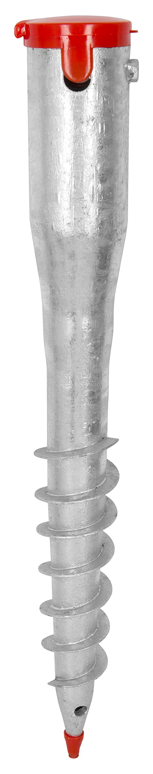 ADGO Schraubfundament Ø68 mm, Sockel für Gartenschirm, Swider, Einschraubhülse für Sonnenschirme, Bodenhülse, Bodendübel, 5 Reduzierhülsen 24-60mm, Eindrehstange, Eindrehbodenhülsen, Verzinkt (650 mm)