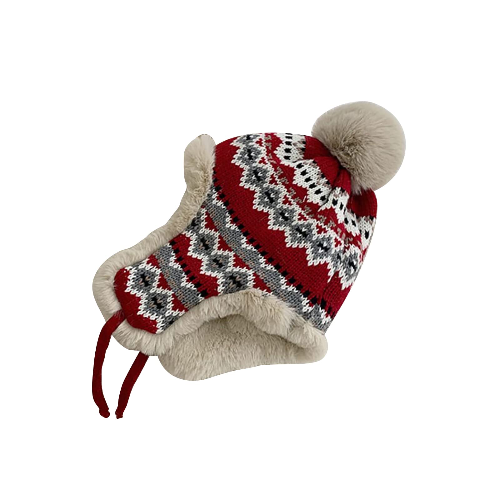 OhMill Femme Chapka d'hiver Chapeau Chaud Bonnet Aviateur avec Oreillettes en Polaire Chapeau de Trappeur Coup-Vent d'hiver Bonnet Épaise pour Ski Cyclisme Extérieur