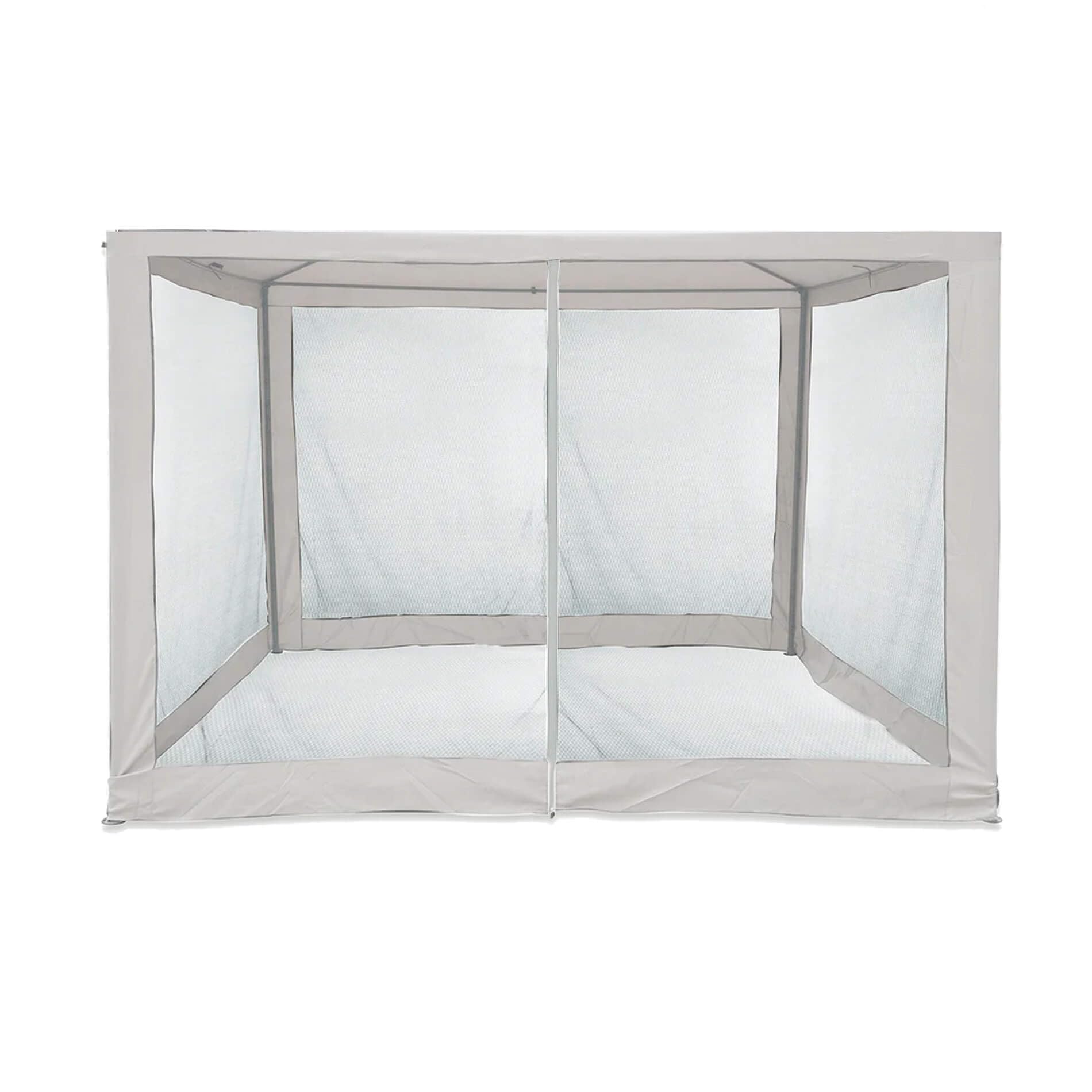 Rebecca Mobili Telo Zanzariera per Gazebo 3x3, Rete Anti Insetti, Poliestere, Bianco, con Lacci, Smontabile, Lavabile - Misure HxL: 240 x 1200 cm - Art. RE7013