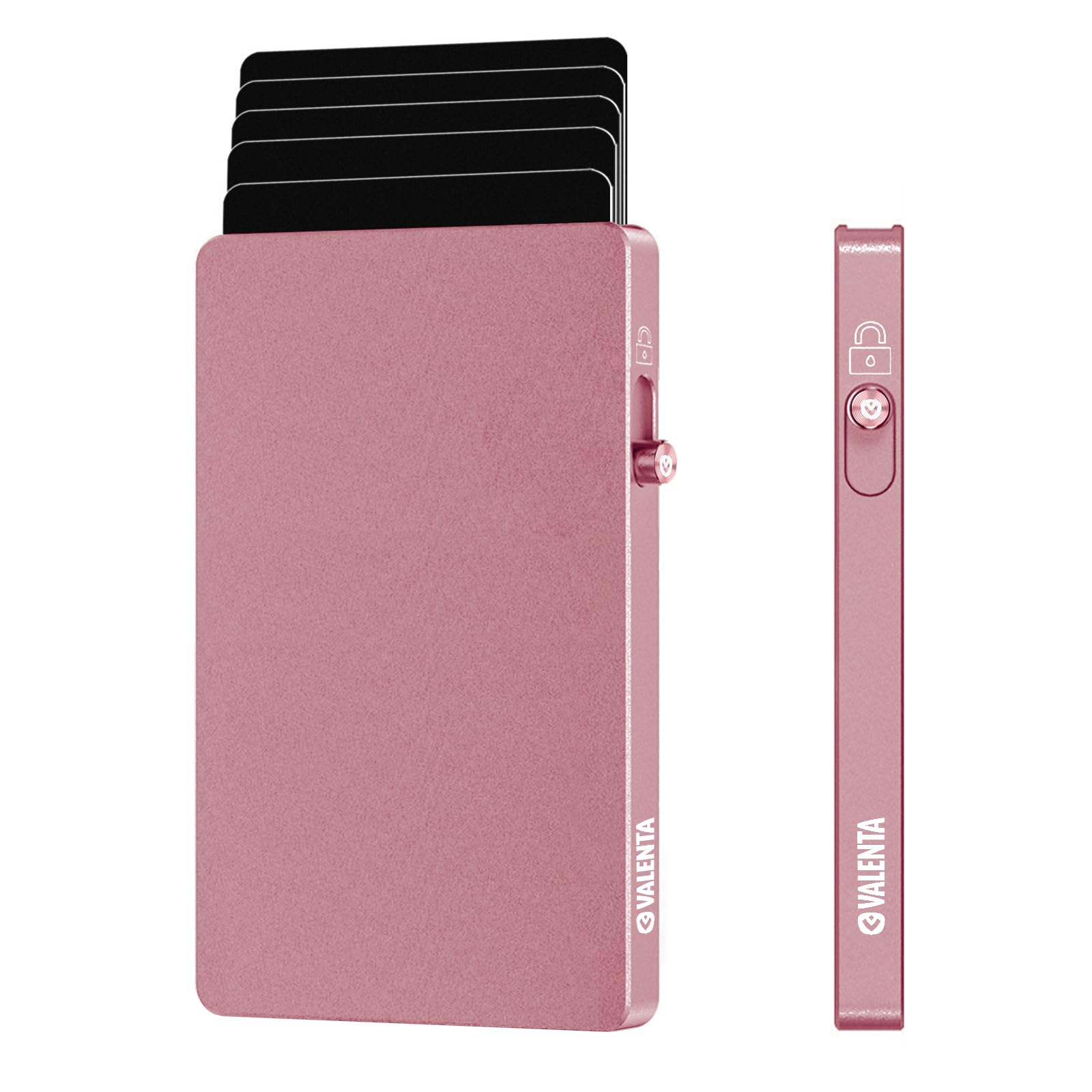 Valenta Cardprotector, Aluminium, Magnetic, RFID-geschützt, Rose