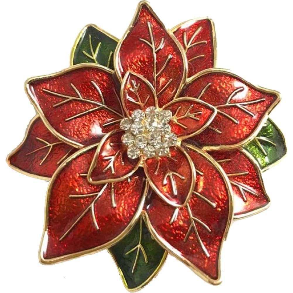 Spille Di Natale LOLIAS Per Donne E Ragazze - Set Con Fiocco Di Neve, Campana, Corona, Cristallo E Strass - Verde, Rosso, Smalto