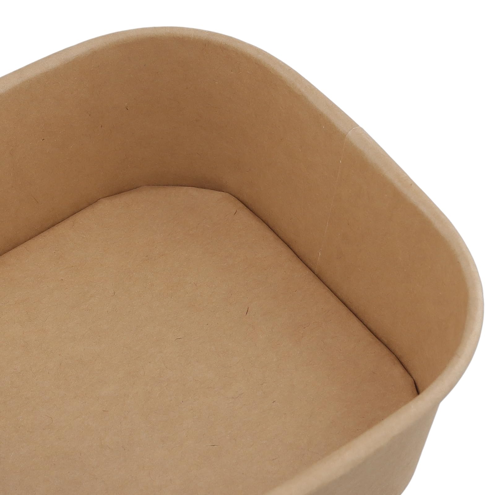 50 recipientes de papel kraft de 650 ml con tapas de papel, caja rectangular para llevar, caja de ensalada Kraft para restaurante, comida callejera, fiesta, comida de almuerzo, color marrón