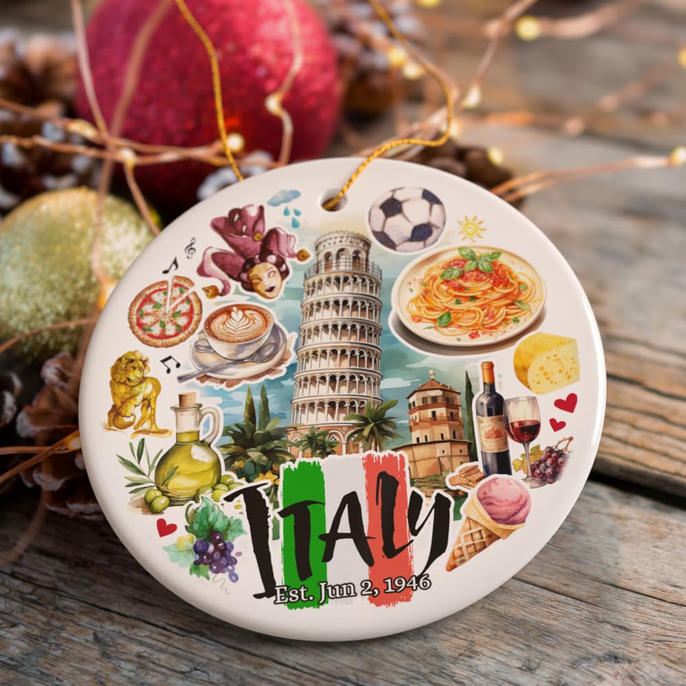 Italy Venice Gondola Christmas Ornament 5 Inches Multi