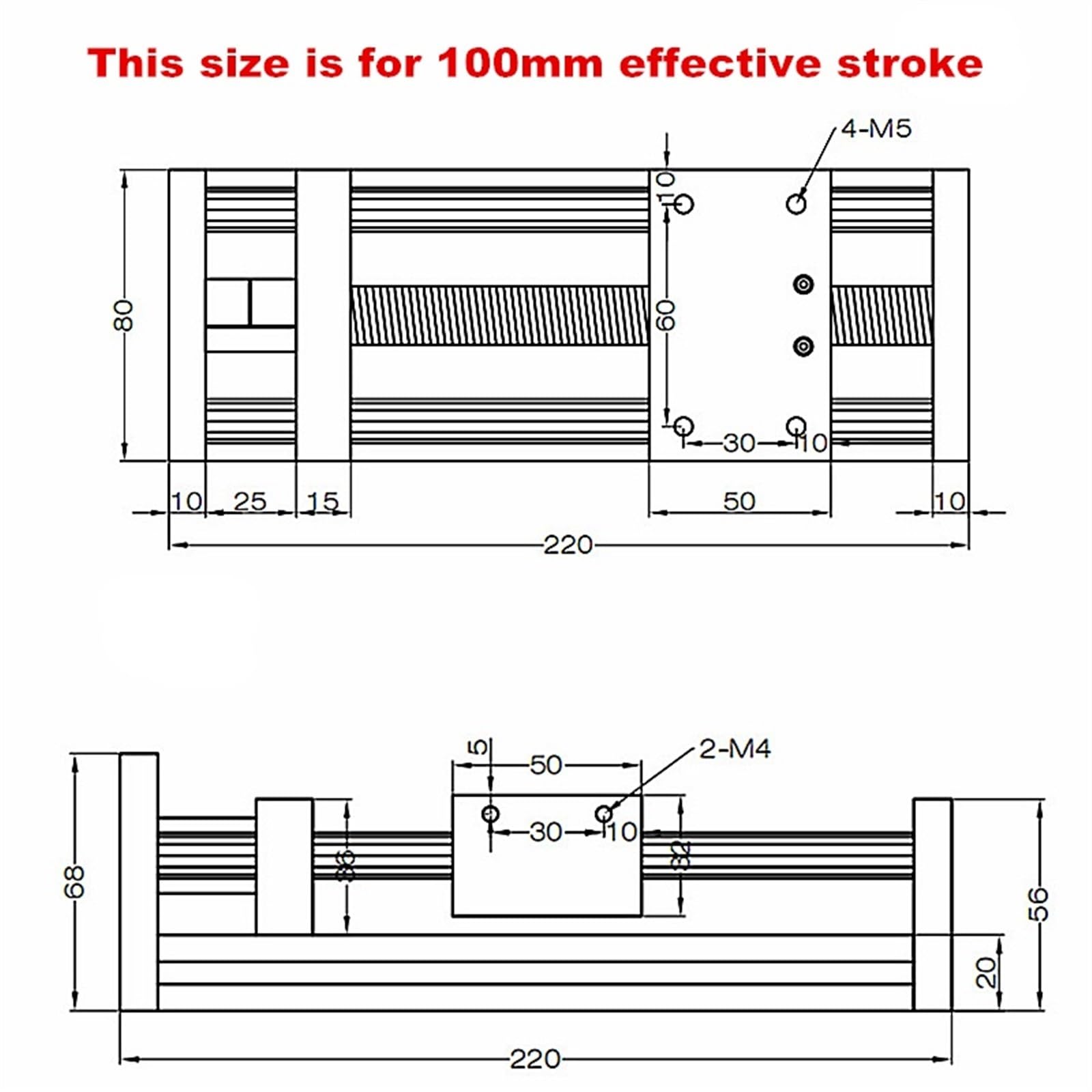 Mesa de riel de carrera eficaz con tornillo de bola 1204 con motor paso a paso Nema23, módulo de movimiento de guía lineal CNC, herramientas de bricolaje (700 mm)
