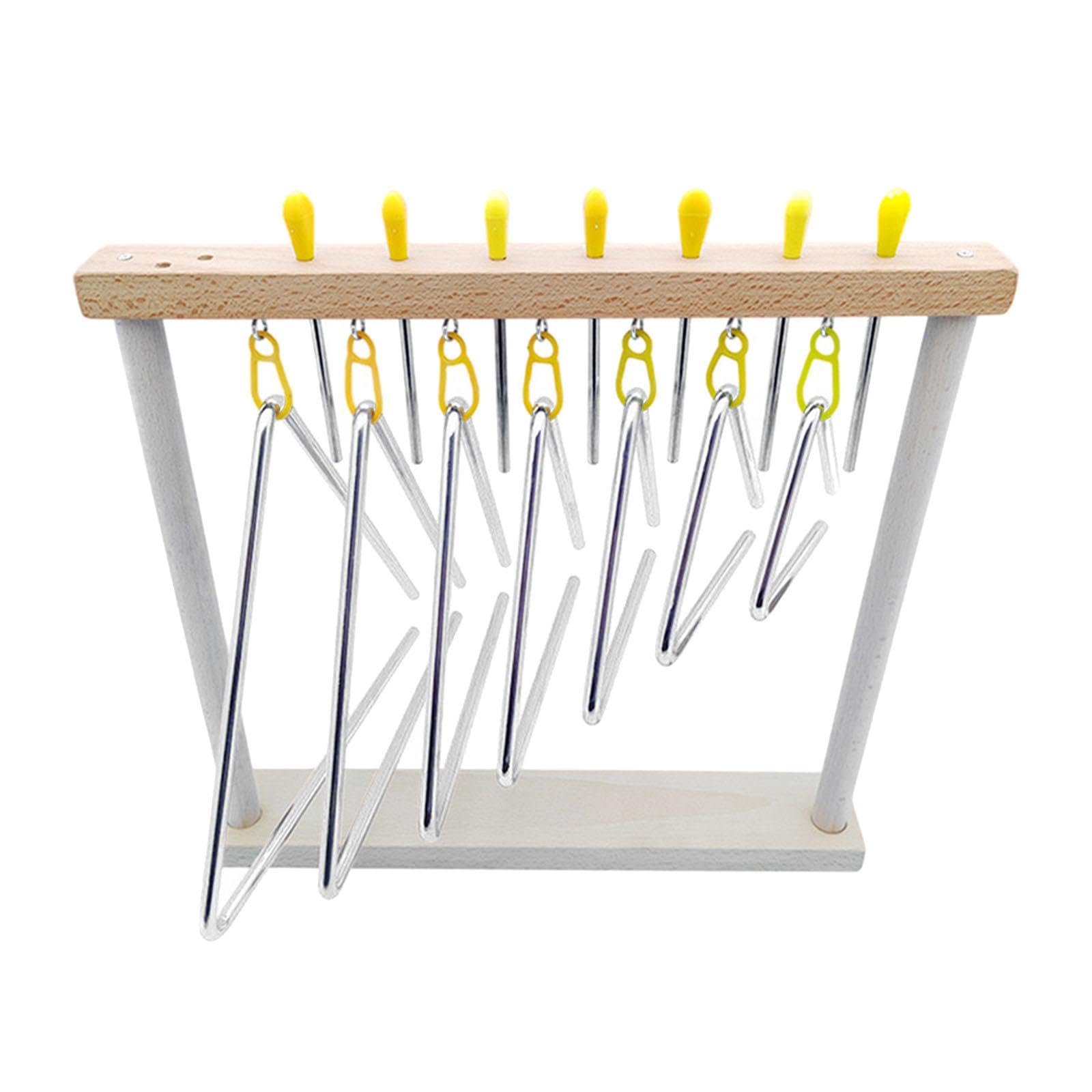 Oshhni Triángulo de Percusión Instrumento Musical Campana Madera Infantil Diseño Educativo Adecuado para Profesores Juegos Prácticas