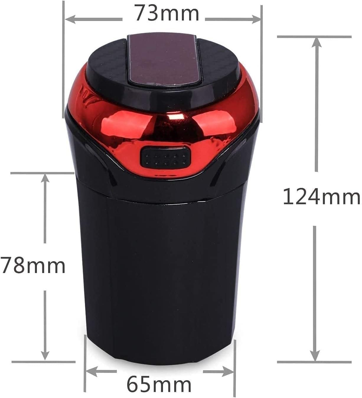 Car Ashtray with Lid Smell Proof, Portable Ashtray for Car, Mini Trash Can for Car, Detachable Smokeless Ashtray Cup Holder with Blue LED Light Indicator Smokeless for Most Car
