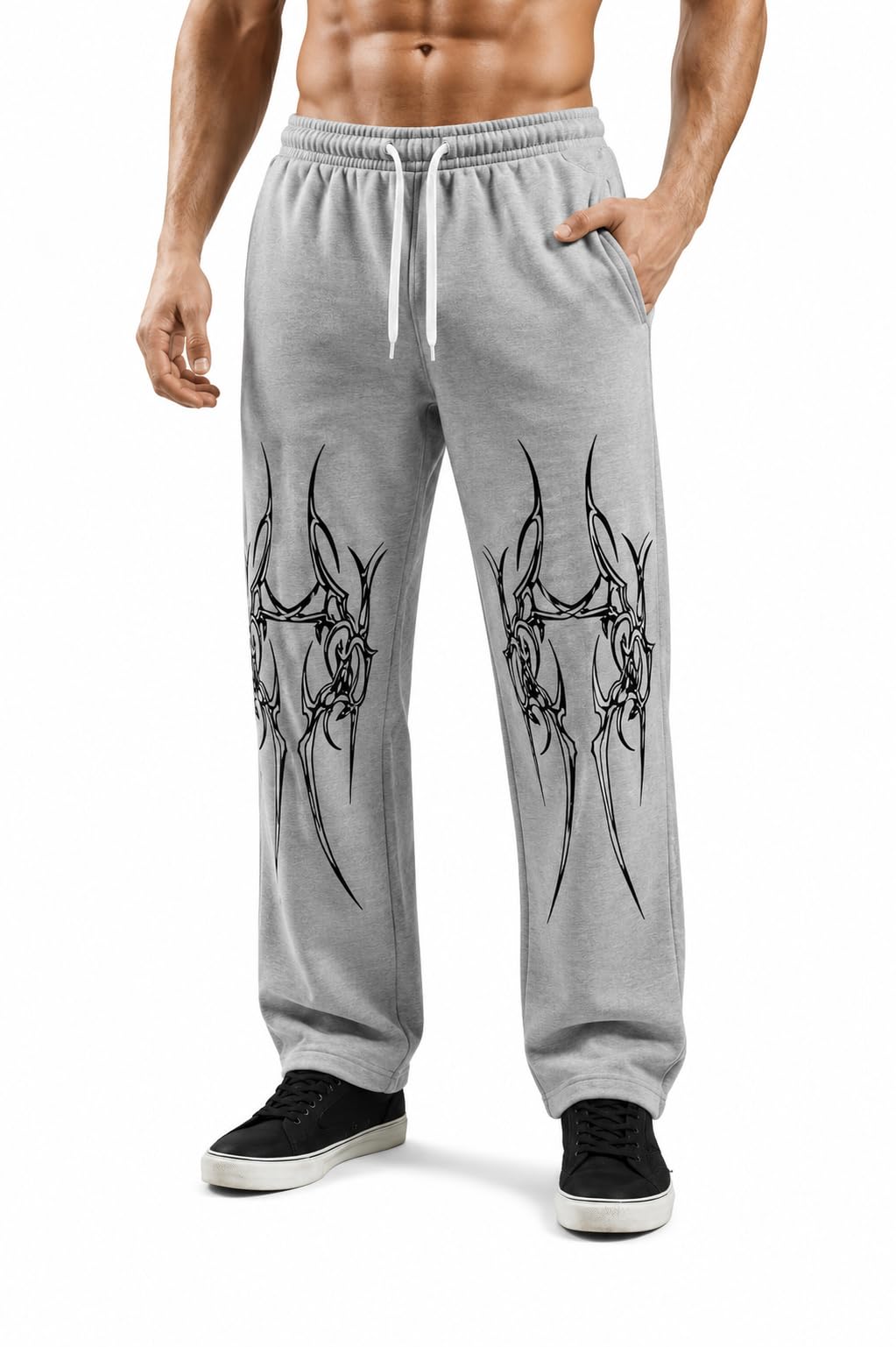Men's Jogger Sweatpants with Tribal Graphic Print-picture-20