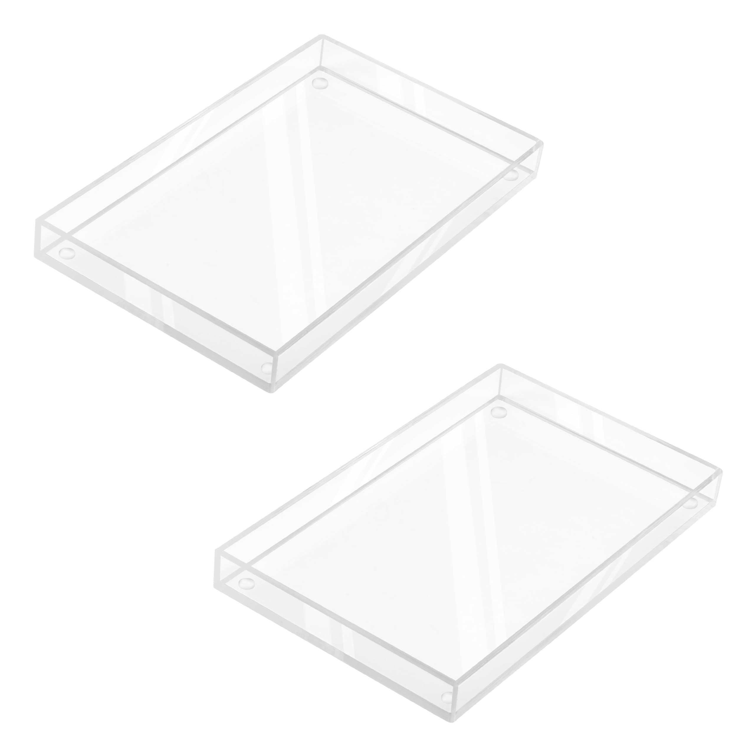 Élégant Plateau En Acrylique De 22,9 X 22,9 Cm Avec Un Tiroir Pour Les