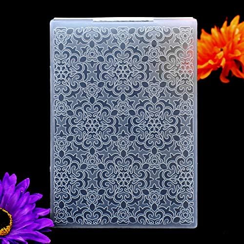 Kwan Crafts 4 pcs Different Style Flowers Plastic Embossing Folders for Card Making Scrapbooking