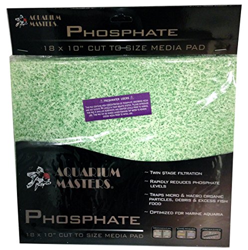 Phosphate Reducer Pad - Cut to Fit, for Aquarium Filtration, Terrarium Filtration, and Other Filters Phosphate Reducer Pad - Cut to Fit, for Aquarium Filtration, Terrarium Filtration, and Other Filters