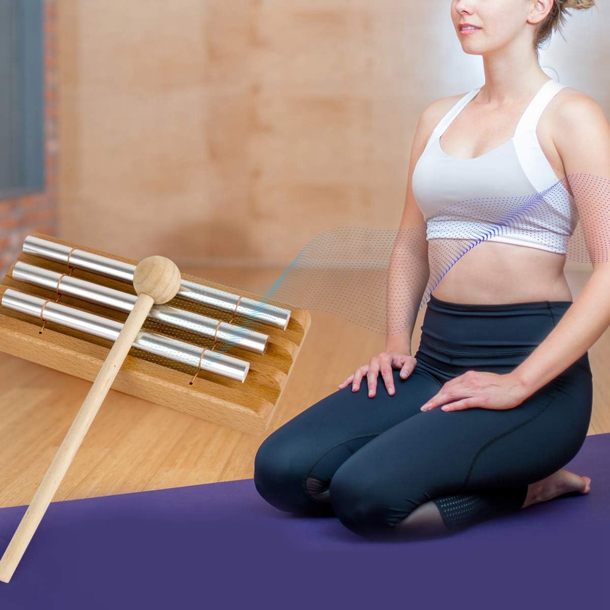 RuiJOTWAT 3 phoneme Wind Chimes Solo Hand Chime, Musically Tuned for Meditation Yoga and Mindfulness, For Teachers and Classrooms - Image 4