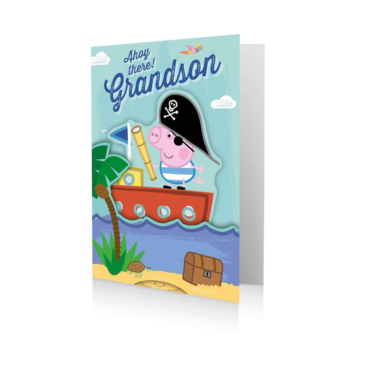 Peppa Pig 'Grandson' Birthday Card