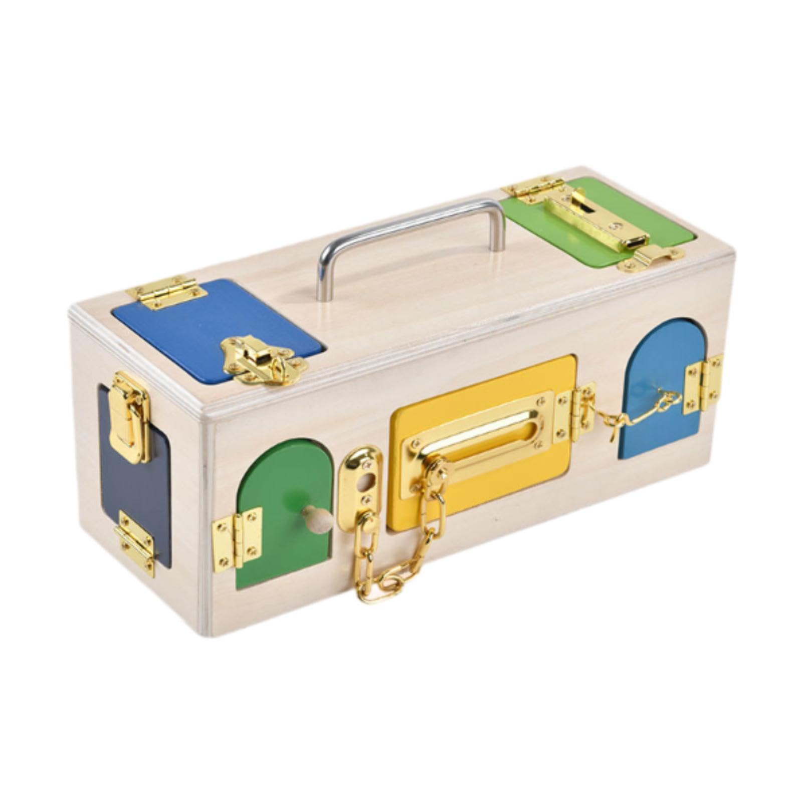 Amazon | Qialexicon モンテッソーリ ロックボックス 子供用 実用的な