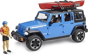Bruder 02529 Jeep Wrangler Rubicon Unlimited with Kayak and Kayaker