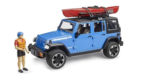 Bruder 02529 - Jeep Wrangler Rubicon Unlimited con Kayak y figurita