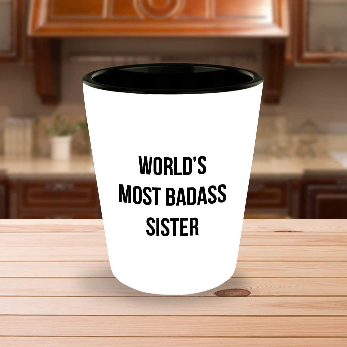 divertente bicchierino per la sorella