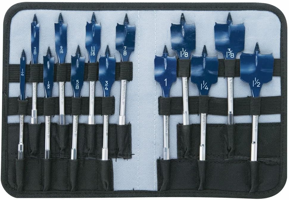 Bosch DSB5013P 13-Piece Spade Drill Bit Set Universally Compatible