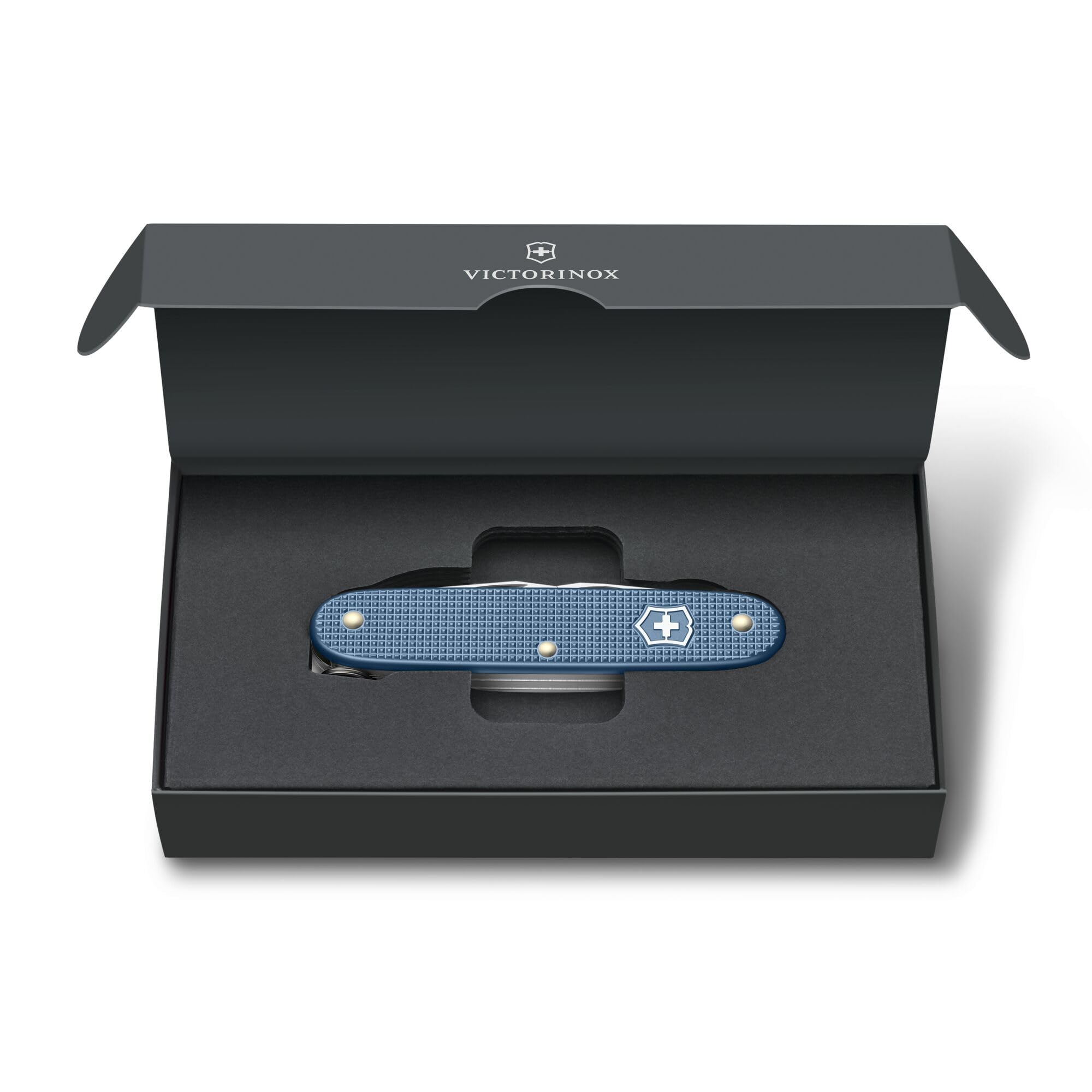 Victorinox Taschenmesser Pioneer X Alox Limited Edition 2026, 9 Funktionen, Mittel, Swiss Made, Multitool mit Schere, Inkl. Geschenkbox, Glacial Blue