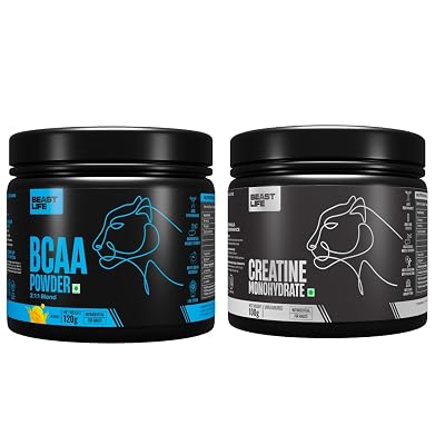 BEASTLIFE BCAA Mango + Creatine Combo 100G | High Energy Recovery & Muscle Power Formula | Premium Sports Nutrition With