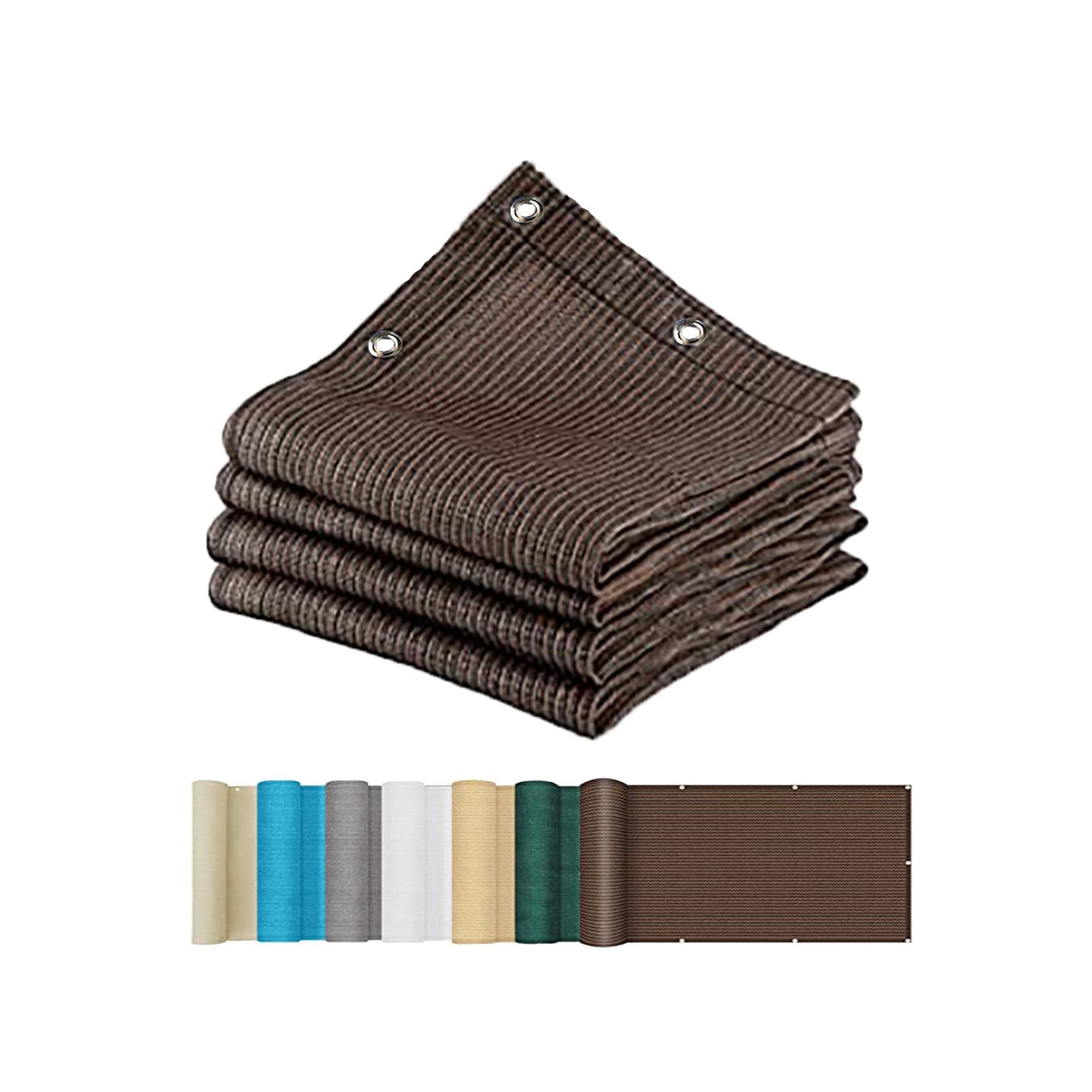 KLGFBDC Rectangular Shade Sail 2.8 x 6mUV Protection & Wind Shield Canopy with Free 1x5m Ropes for Balcony Garden PatioBrown Outdoor Sunshade Awning