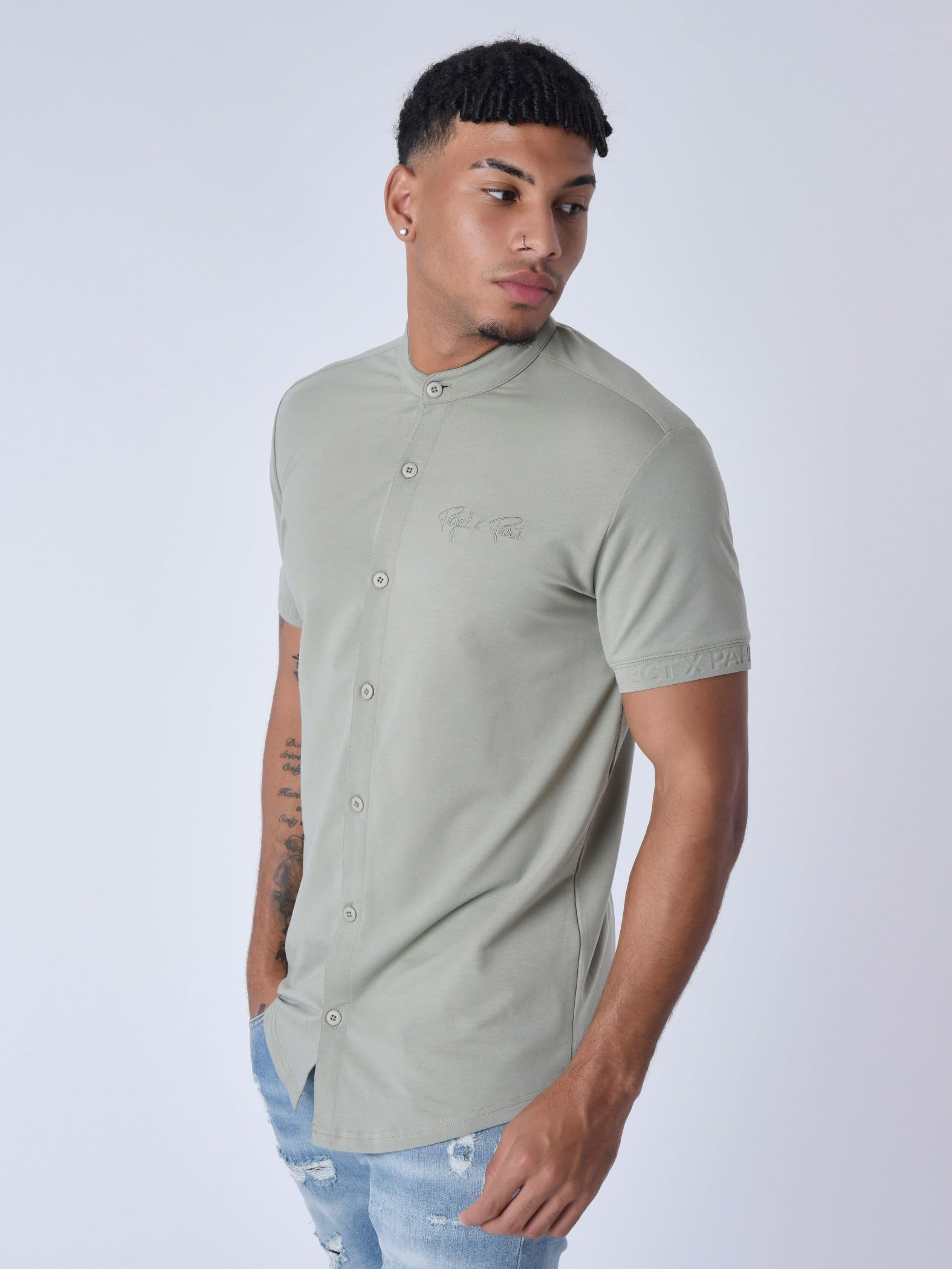 PROJECT X PARIS Camisa para hombre para mejorar el rendimiento en cada uso con detalle técnico 65 35