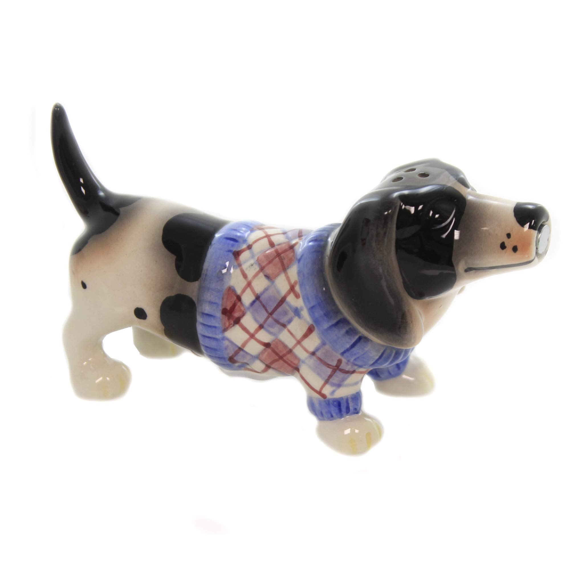 Pacific Giftware Kissing Basset Hounds in Sweater Nothing but a Hound Dog Magnetic Salt and Pepper Shaker Set
