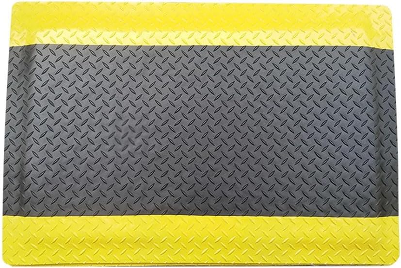 Cushioned Floor Mat Anti Fatigue Mat for Standing Desk Non Slip Waterproof Kitchen Mats for Standing, Kitchen Mats,Work Station Kitchen Door Entrances, Black-120x120cm