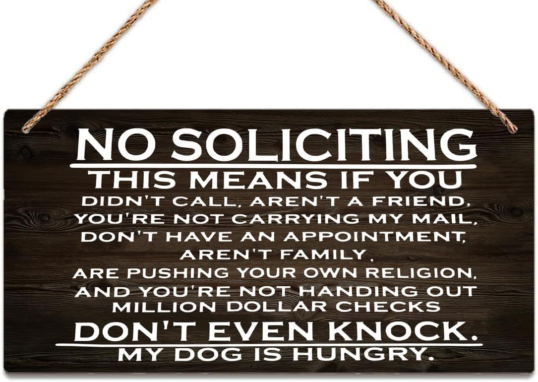 Sign Wall Art Definition Wooden Plaque No Soliciting Sign-This Means You Sign Decor Wooden Sign Home Decor Wooden Door Sign Plaque 6x12 Inch