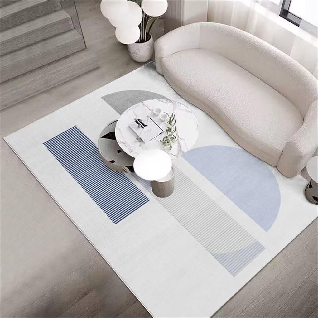 Tapis de salon gris lavable et moderne en tissu résistant pour chambre enfant