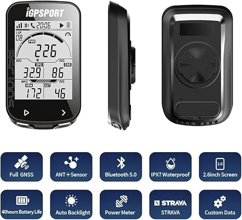 Igpsport Bsc100S Bike Computer,Wireless Cycling Computer Gps Bike Speedometer And Odometer,Waterproof Ipx7 With 2.6 Inch Auto Backlight Screen, Ant+/Ble5.0 Sensors And 40 Hours Battery Life #TOP1