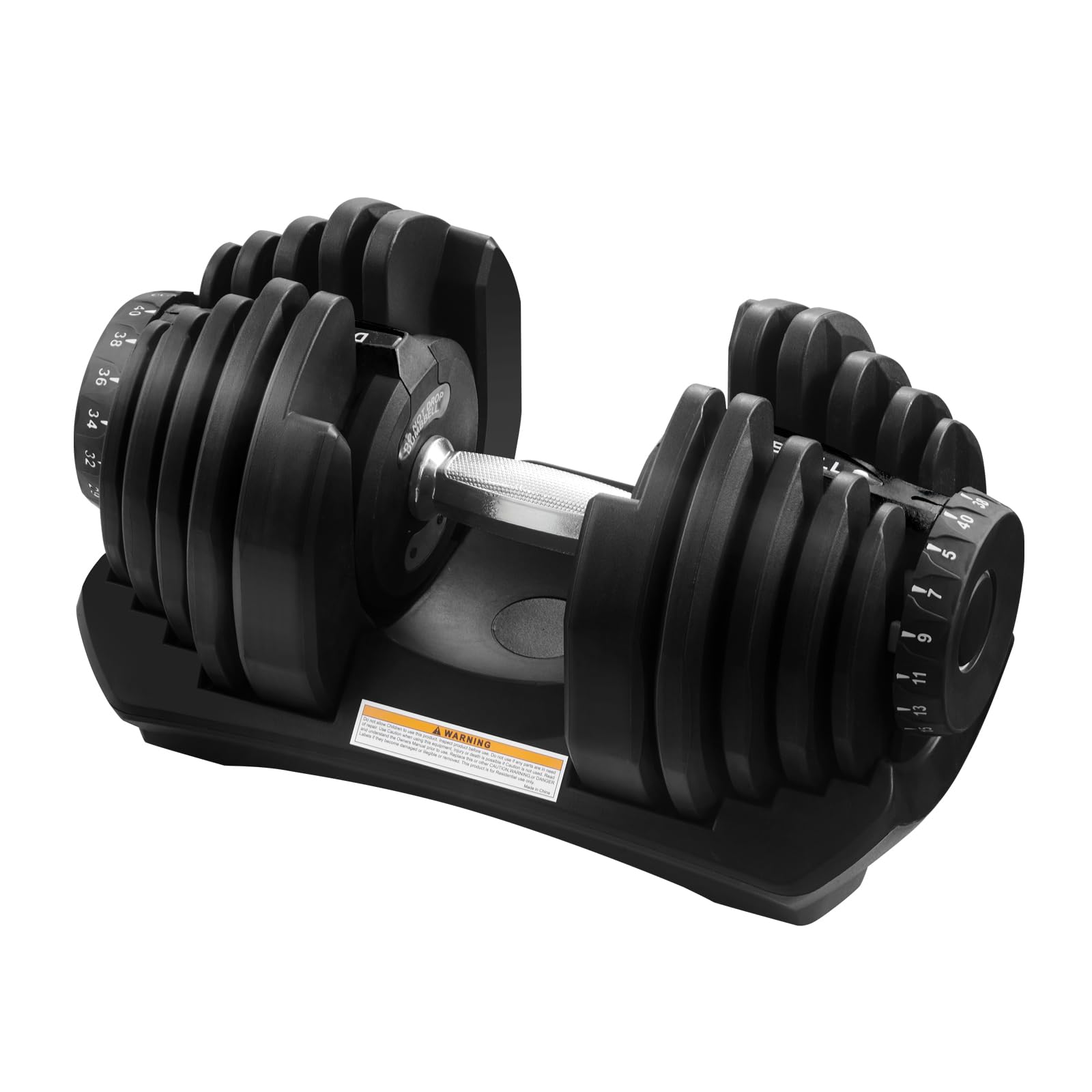 BSTSEL Adjustable Dumbbells Set Singel 40kg, Pair 80kg, Muscle Building, Strength Training, Adjustable Weights for Home Gym, Space Saving, Safety Locking Mechanism (Black, Single-40kg, A) โ image 1