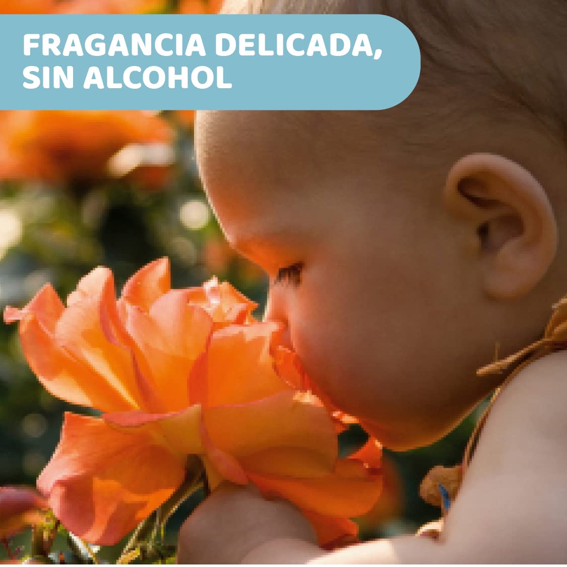 Chicco Agua Perfumada Natural Sensation, Fragancia Fresca y Delicada, Colonia Sin Alcohol para Bebés y Recién Nacidos, Envase de Cristal, 100 ml