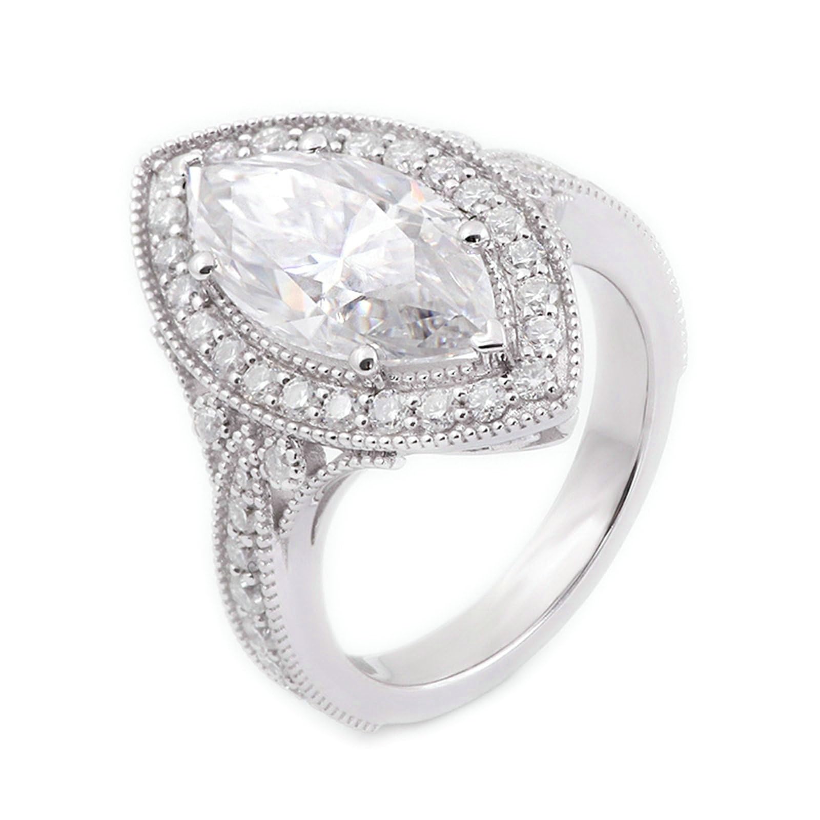 Beydodo Fedi nuziali 750 585 375 in vero oro da donna, con moissanite, anello di fidanzamento, senza nichel, misura 50-62, 62 (19.7), metallo prezioso Gemma, Moissanite
