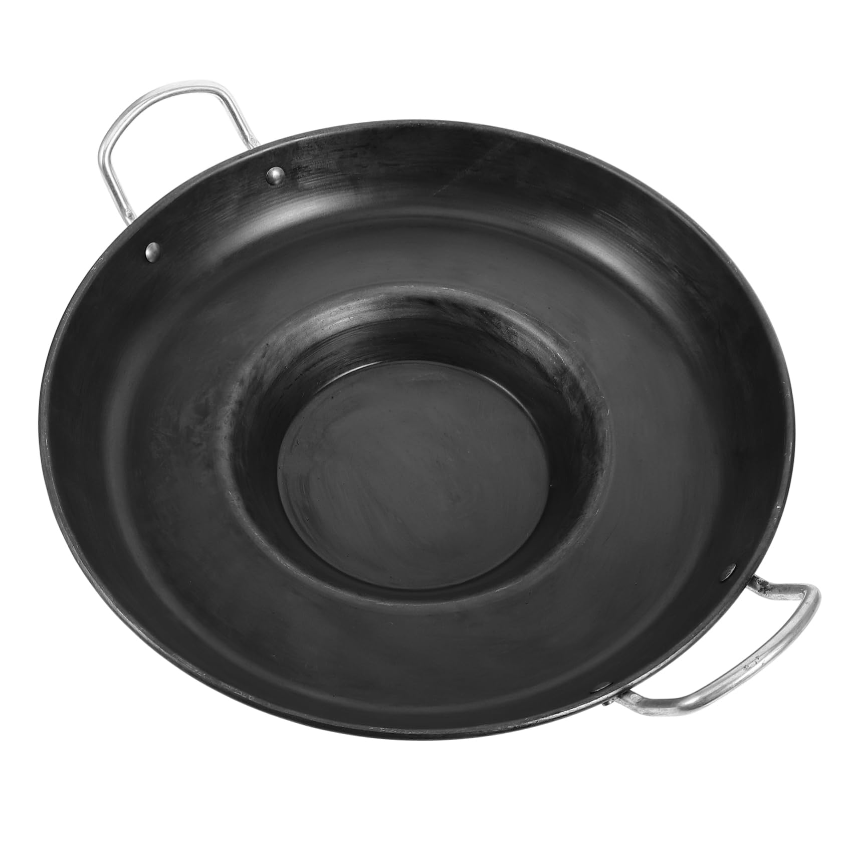 Unomor Concave Frying Pan Nonstick Skillet for Home Commercial Use Multi Functional Cooking Tool Even Heat Distribution Comfortable Handle Construction