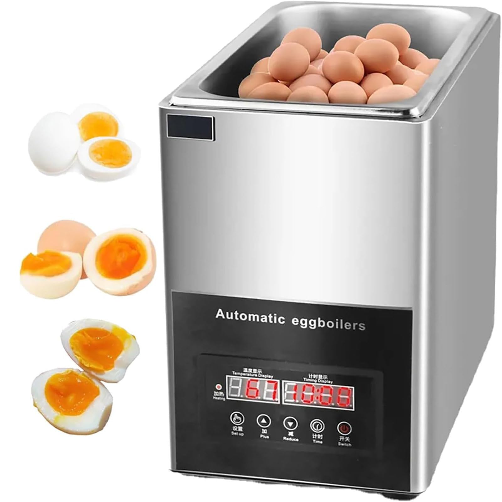 800W Hot Spring Egg Cooker,9L Large Capacity Intelligent Automatic Half-cooked Egg Soft-boiled Egg Machine,Effortlessly Cook 50 Eggs,Suitable for Boiling Half-Boiled or Soft-Boiled Eggs
