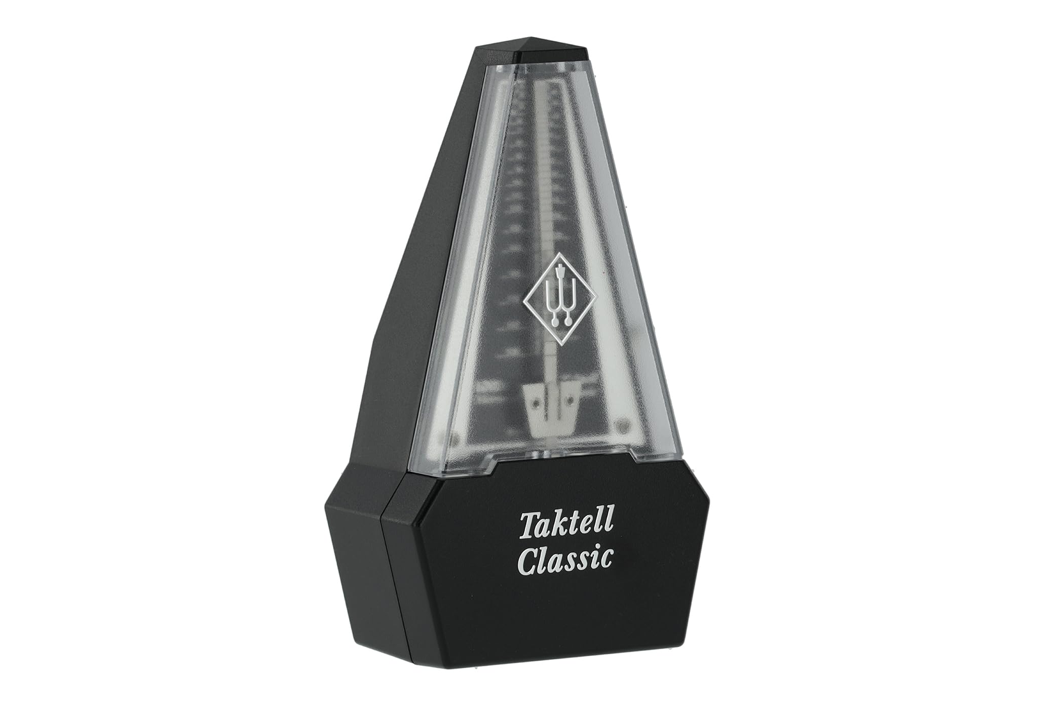 Wittner Metrónomo Taktell Classic Serie 829 - Carcasa de plástico - Sin campana - Negro/Plateado - Mecánico con cuerda - No se requieren baterías - Hecho en Alemania