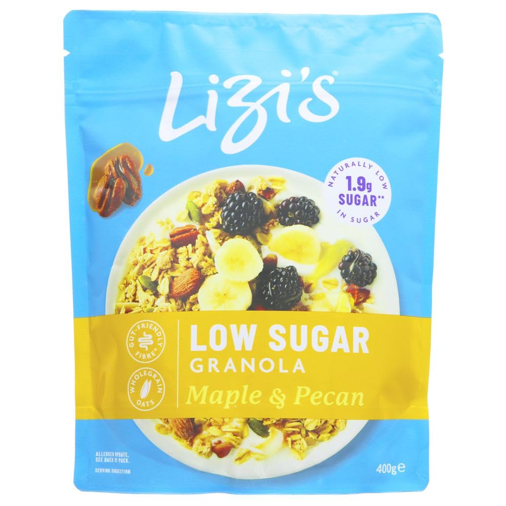 Lizi's Granola à faible teneur en sucre à l'érable et aux noix de pécan 500 g
