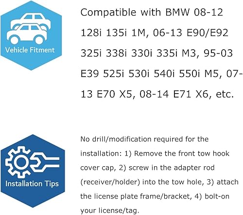 Miniatura 3 de Soporte para placa matrícula para BMW, Negro