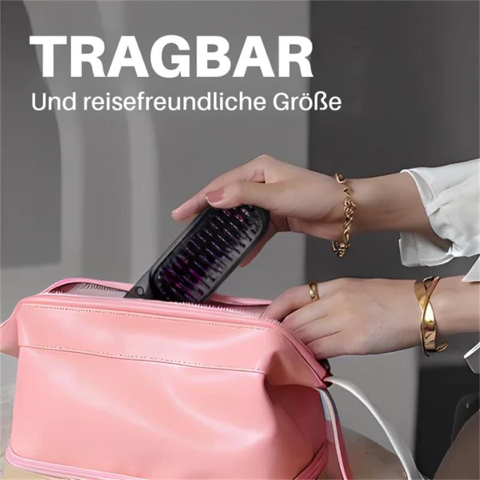 Monarch Stylingbürste für kurzes Haar – Präzisionshaarbürste für feines & dünnes Haar, ideal für Männer & Frauen – Ergonomischer Griff, antistatisch, für Volumen & Styling (Schwarz)