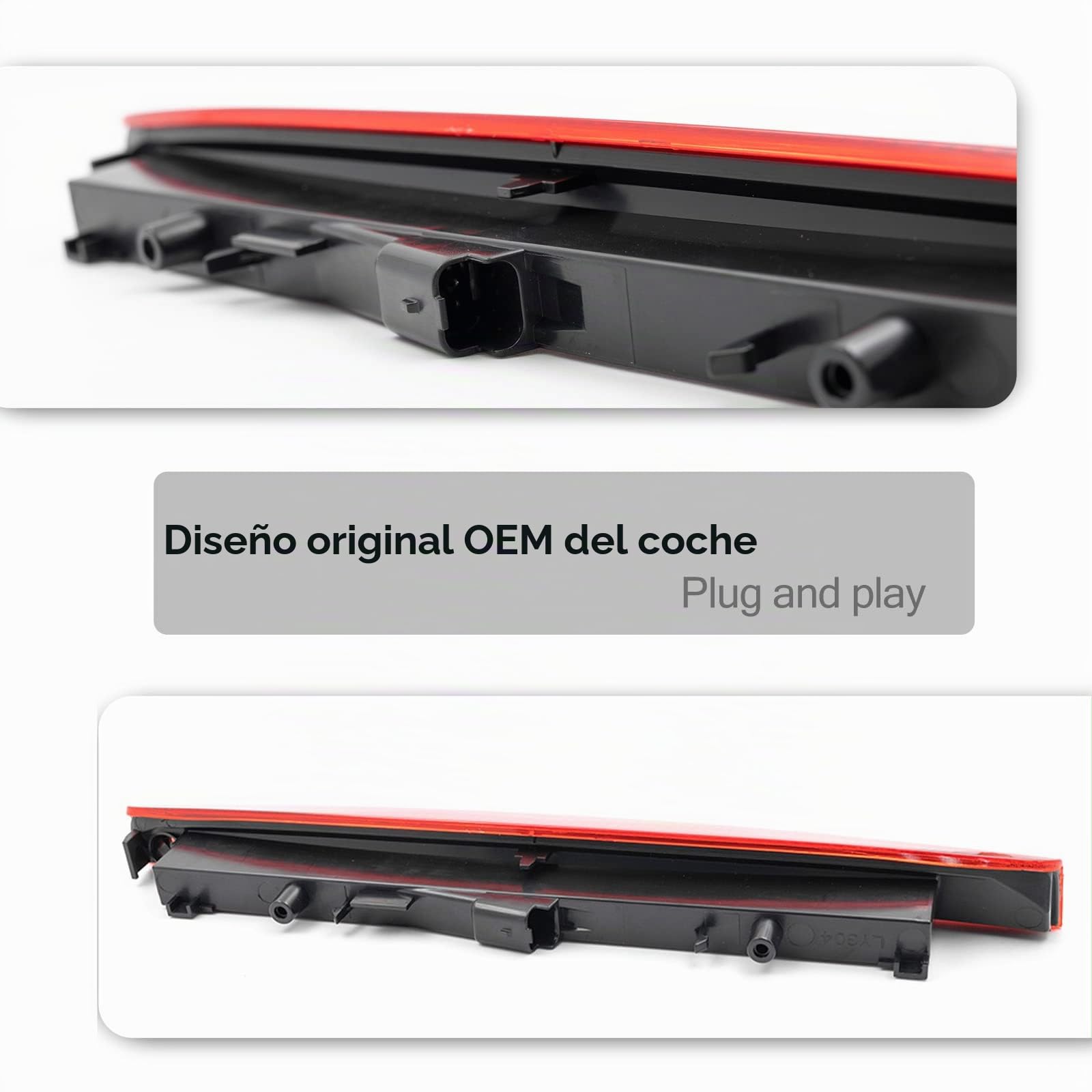 1 luz de freno trasera LED de lente roja CHMSL central de montaje alto para MK2 Renault Megane II Estate 2003 2004 2005 2006 2007 2008 2009