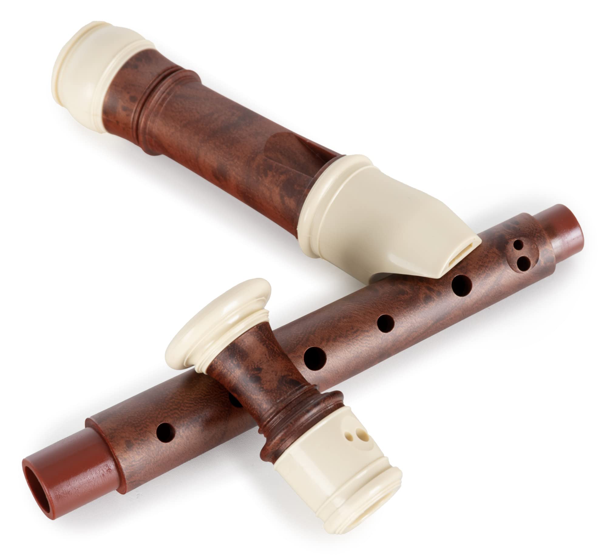 Classic Cantabile Stellina flet prosty sopranowy – C-sopran – barokowy uchwyt – flet blokowy z tworzywa sztucznego – idealny dla początkujących i zaawansowanych – torba, pręt wycieraczki i tabela