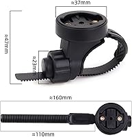 Vista 3 de Soporte delantero para computadora de bicicleta, soporte de manillar ajustable para computadoras de ciclismo, luces de ajuste universal para barras