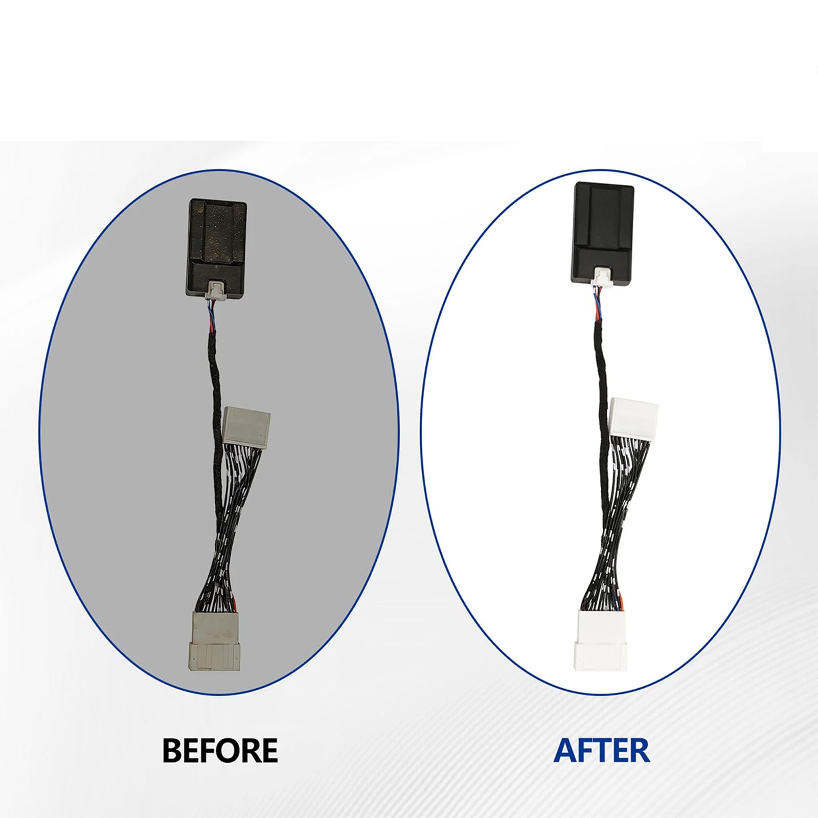Start Stop Bypass cablaggio 12 V per l'aggiornamento del cablaggio del veicolo, scatola di controllo in linea Plug and Play con coppia di connettori, per uso in pendolarismo oggi