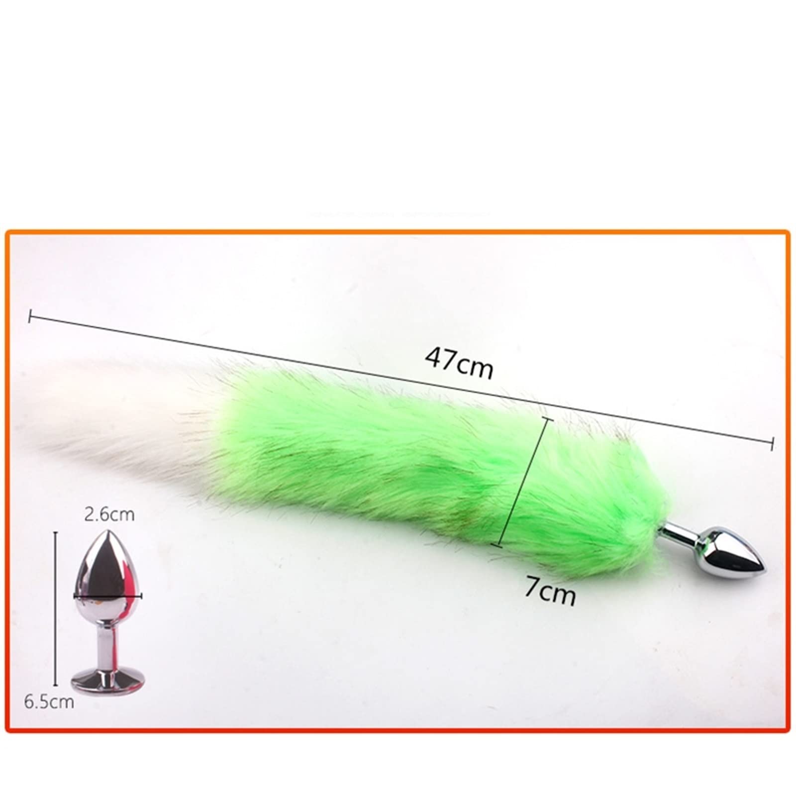 Butt Plug Soft Fake Fox Tail Cosplay Dildo Sex Tail Stainless Steel Smooth Dildo Sex Toys for Women Couples (Color : 4 (42cm)) Health & Personal Care