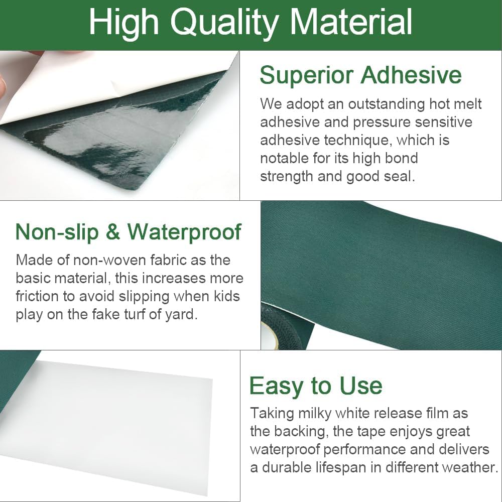 Bostik, Nastro Adesivo Biadesivo Per Fissaggio Erba Artificiale Interno Ed Esterno Installazione Facile E Rimovibile Bianco 5 Cm X 10 M 82192594 - Foto 4