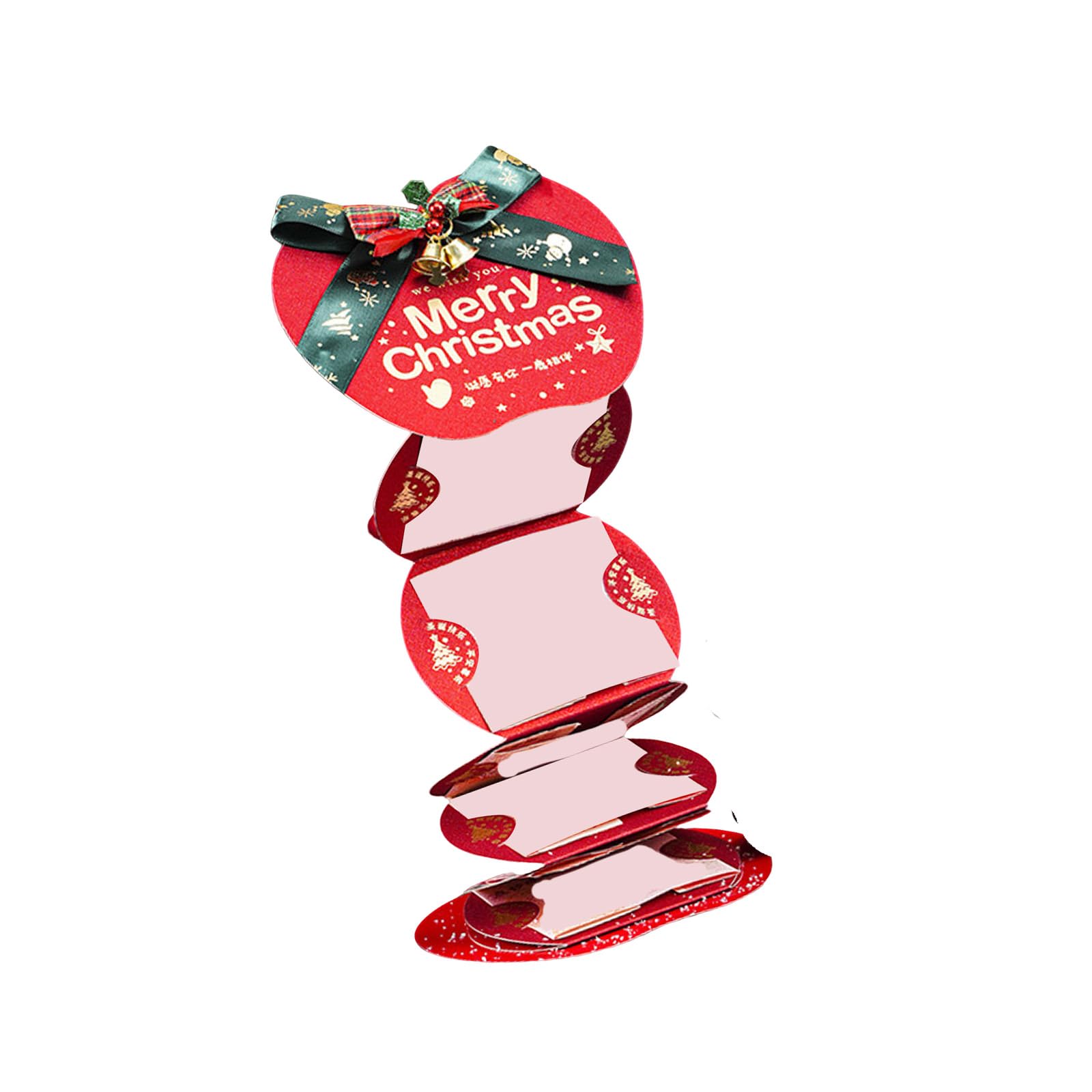 Tsophreniq Christmas Tree Cash Card Holder with Surprise Pockets Festive Red Envelope for Family Teachers Winter Festivities Festival Money Holder for Gifts