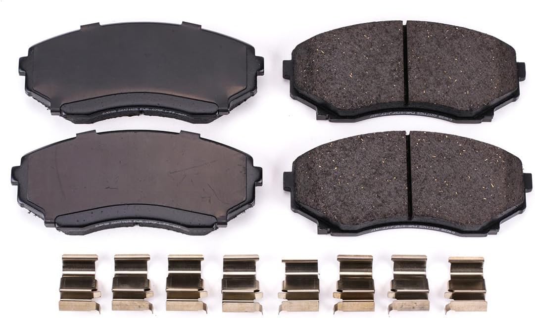 Power Stop Front Brake Kit For Mazda MPV 1992-98 | Mazda MPV 2000-06 - Ceramic Brake Pads With Installation Hardware, 17-1038