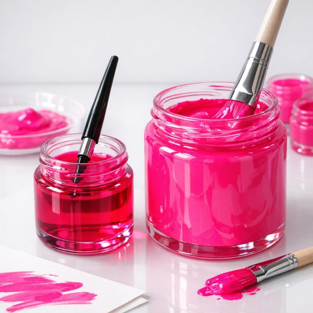DayGlo Neon Pigment – Aurora Pink | Fluorescent Color Pigment Powder | High‑Visibility Daylight Neon | For Paint, Ink, Plastic, Resin, Crafts & Industrial Use - 16oz